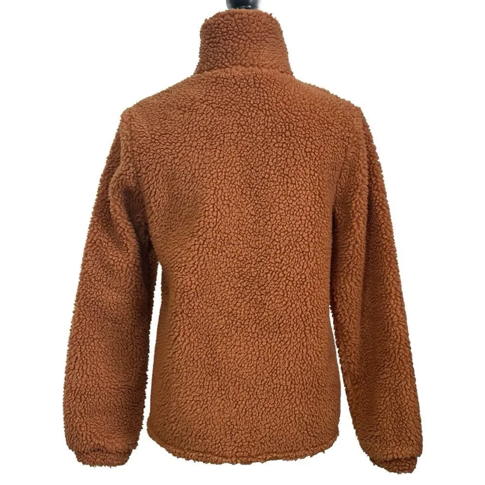 J. Crew Crewcuts Girls' Brown shirt-jacket in sherpa, SZ XL (12-14)‎